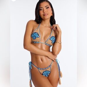 Blue Crochet Bikini